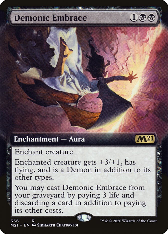 Demonic Embrace (Extended Art) [Core Set 2021] (M21 356)