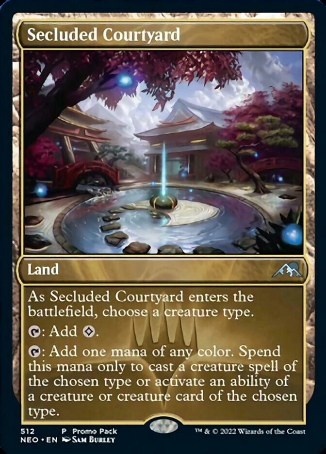 Secluded Courtyard (Promo Pack) [Kamigawa: Neon Dynasty] (NEO 512)