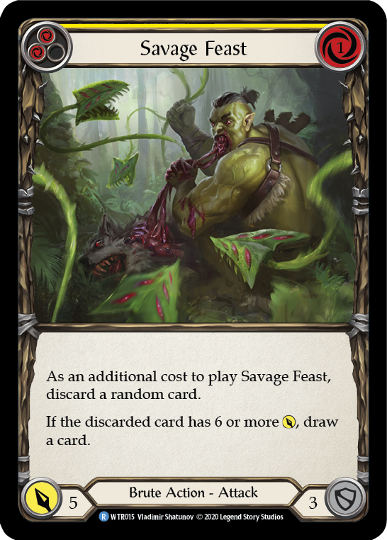 Savage Feast (Yellow) [WTR015] Unlimited Rainbow Foil