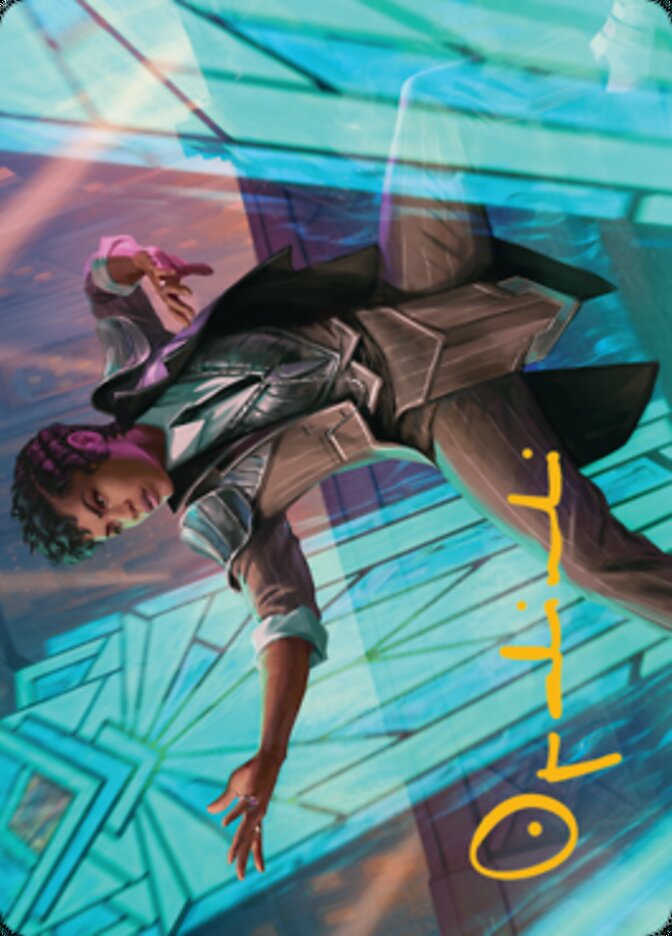 Dapper Shieldmate Art Card (Gold-Stamped Signature) [Streets of New Capenna Art Series] (ASNC 2)