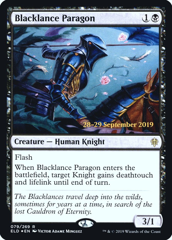 Blacklance Paragon  [Throne of Eldraine Prerelease Promos] (PELD 79S)