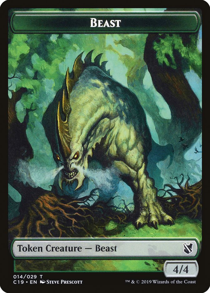 Beast (014) // Wurm Double-sided Token [Commander 2019]