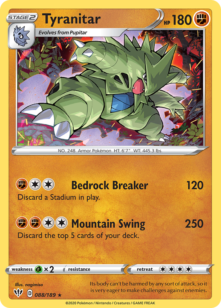 Tyranitar (88/189) [Sword & Shield: Darkness Ablaze]
