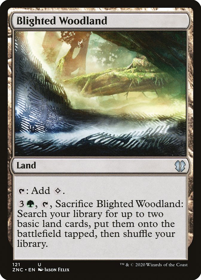 Blighted Woodland [Zendikar Rising Commander] (ZNC 121)