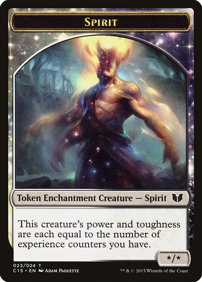 Knight (005) // Spirit (023) Double-Sided Token [Commander 2015 Tokens] (TC15 5)