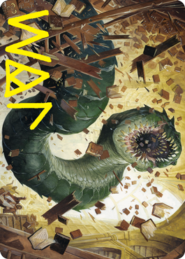 Bookwurm Art Card (Gold-Stamped Signature) [Strixhaven: School of Mages Art Series] (ASTX 14)