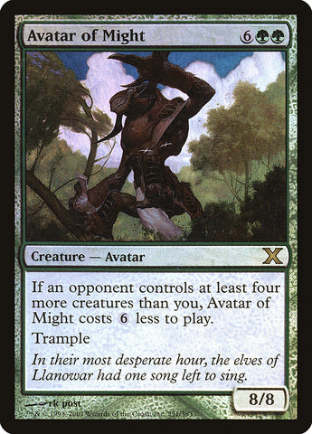 Avatar of Might (Premium Foil) [Tenth Edition] (10E 251)