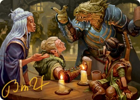 You Meet in a Tavern Art Card (Gold-Stamped Signature) [Dungeons & Dragons: Adventures in the Forgotten Realms Art Series] (AAFR 49)