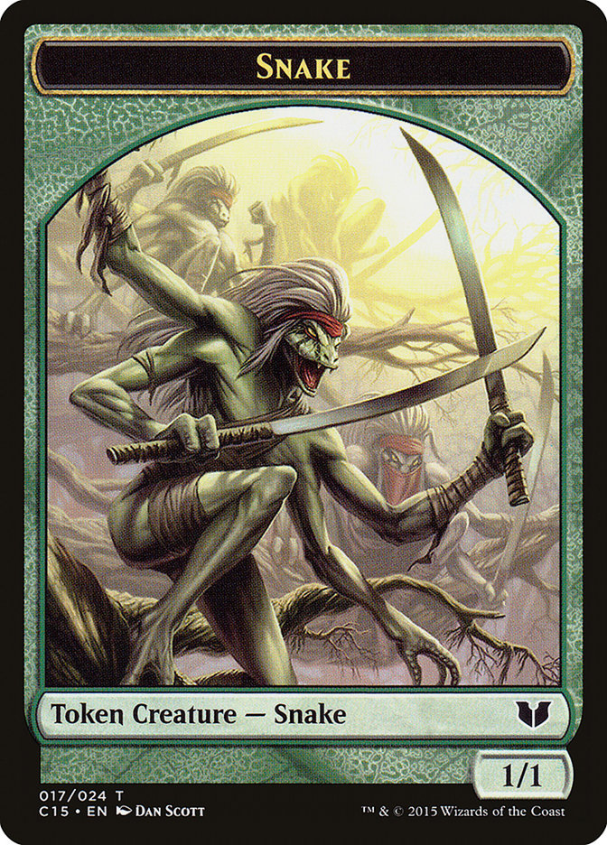 Snake Token (017/024) [Commander 2015 Tokens] (TC15 17)