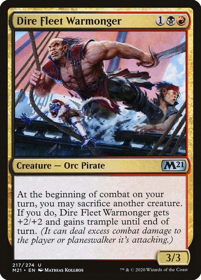 Dire Fleet Warmonger [Core Set 2021] (M21 217)