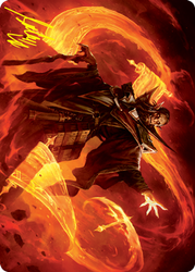 Plargg, Dean of Chaos Art Card (Gold-Stamped Signature) [Strixhaven: School of Mages Art Series] (ASTX 53)