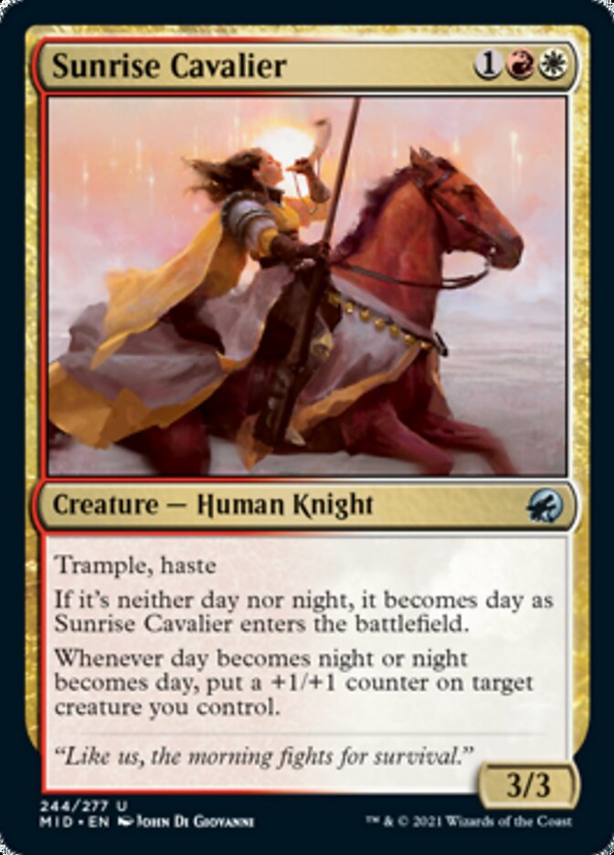 Sunrise Cavalier [Innistrad: Midnight Hunt] (MID 244)