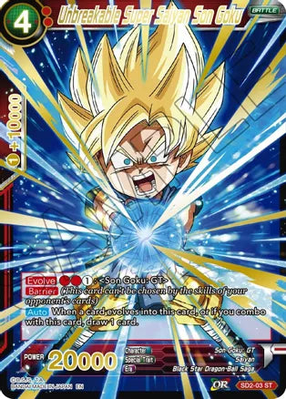 Unbreakable Super Saiyan Son Goku (Gold Stamped)
Mythic Booster [SD2-03]