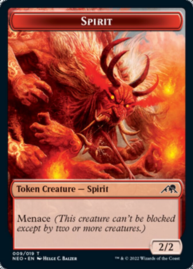 Spirit Token (009) [Kamigawa: Neon Dynasty Tokens] (TNEO 9)