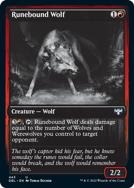 Runebound Wolf [Innistrad: Double Feature] (DBL 443)