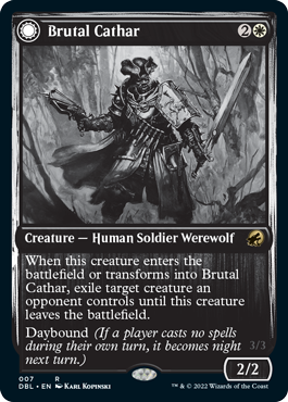 Brutal Cathar // Moonrage Brute [Innistrad: Double Feature] (DBL 7)