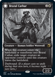 Brutal Cathar // Moonrage Brute [Innistrad: Double Feature] (DBL 7)