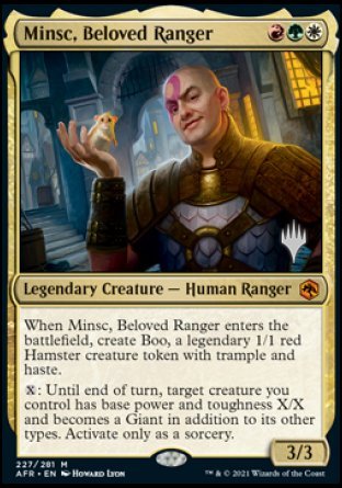 Minsc, Beloved Ranger (Promo Pack) [Dungeons & Dragons: Adventures in the Forgotten Realms Promos] (PAFR 227)
