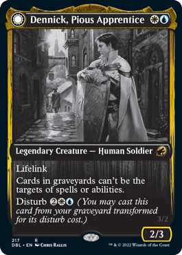 Dennick, Pious Apprentice // Dennick, Pious Apparition [Innistrad: Double Feature] (DBL 217)