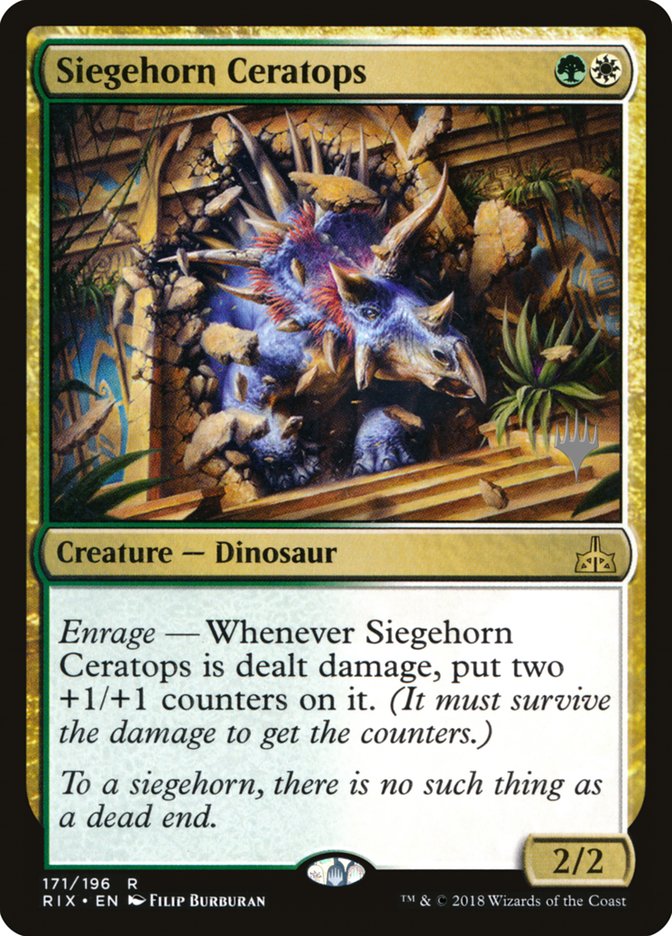 Siegehorn Ceratops (Promo Pack) [Rivals of Ixalan Promos] (PRIX 171P)