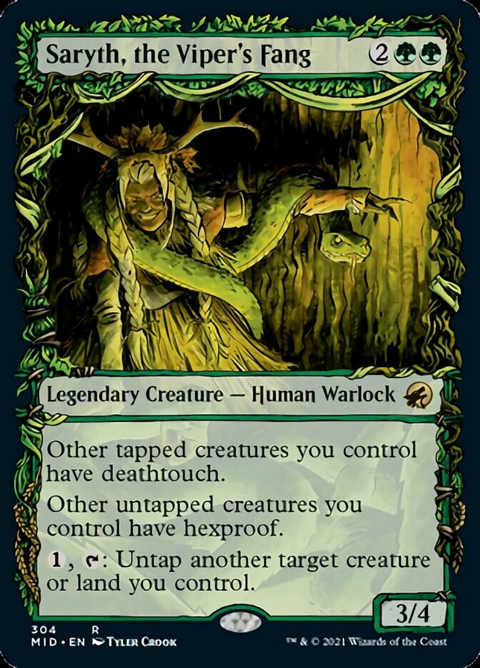 Saryth, the Viper's Fang (Showcase Equinox) [Innistrad: Midnight Hunt] (MID 304)