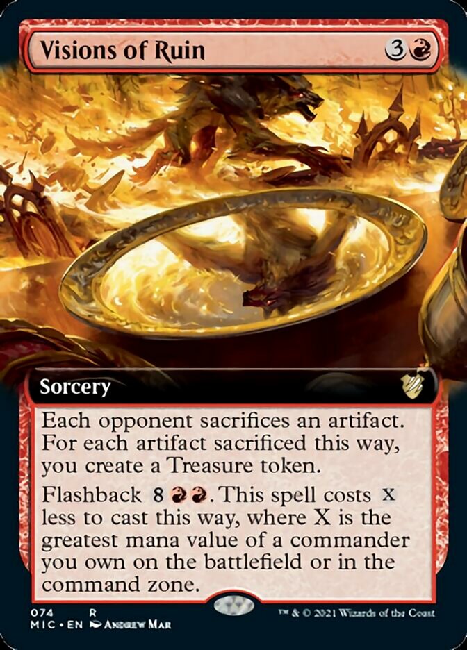 Visions of Ruin (Extended) [Innistrad: Midnight Hunt Commander] (MIC 74)