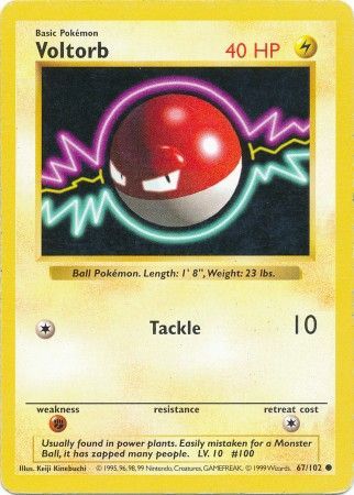 Voltorb (67/102) [Base Set (Shadowless)]