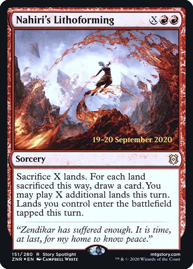 Nahiri's Lithoforming  [Zendikar Rising Prerelease Promos] (PZNR 151S)