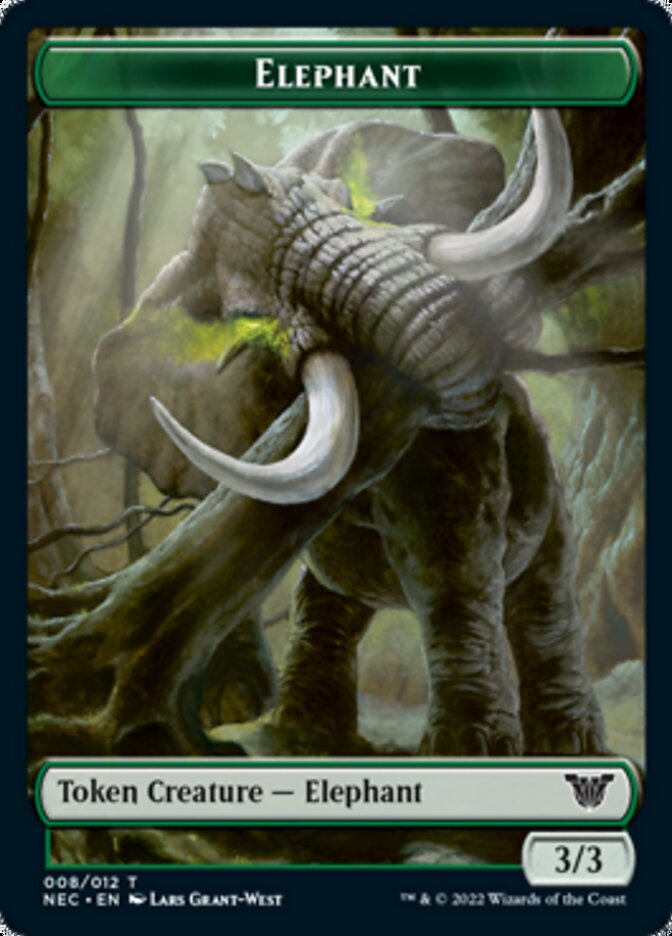 Angel // Elephant Double-sided Token [Kamigawa: Neon Dynasty Commander Tokens] (TNEC 2)
