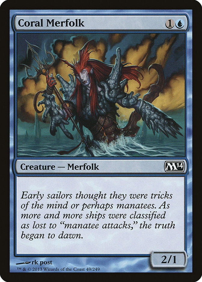 Coral Merfolk [Magic 2014] (M14 49)