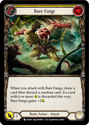 Bare Fangs (Yellow) [EVR009] 1st Edition Rainbow Foil