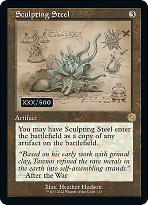 Sculpting Steel (Schematic) (Serial Numbered) [The Brothers' War Retro Artifacts]