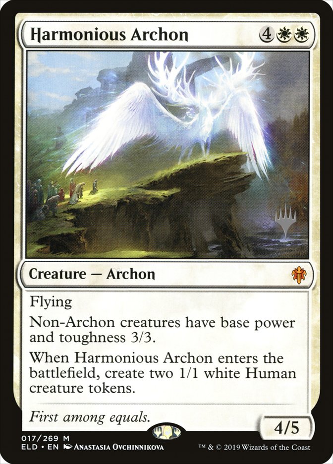 Harmonious Archon (Promo Pack) [Throne of Eldraine Promos] (PELD 17P)