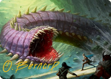 Purple Worm Art Card (Gold-Stamped Signature) [Dungeons & Dragons: Adventures in the Forgotten Realms Art Series] (AAFR 3)
