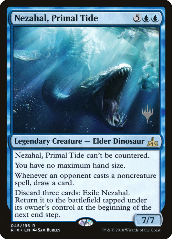 Nezahal, Primal Tide (Promo Pack) [Rivals of Ixalan Promos] (PRIX 45P)