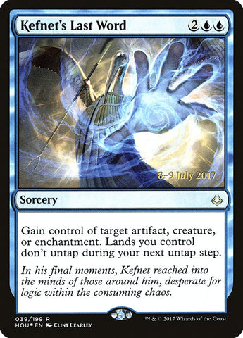 Kefnet's Last Word  [Hour of Devastation Prerelease Promos] (PHOU 39S)