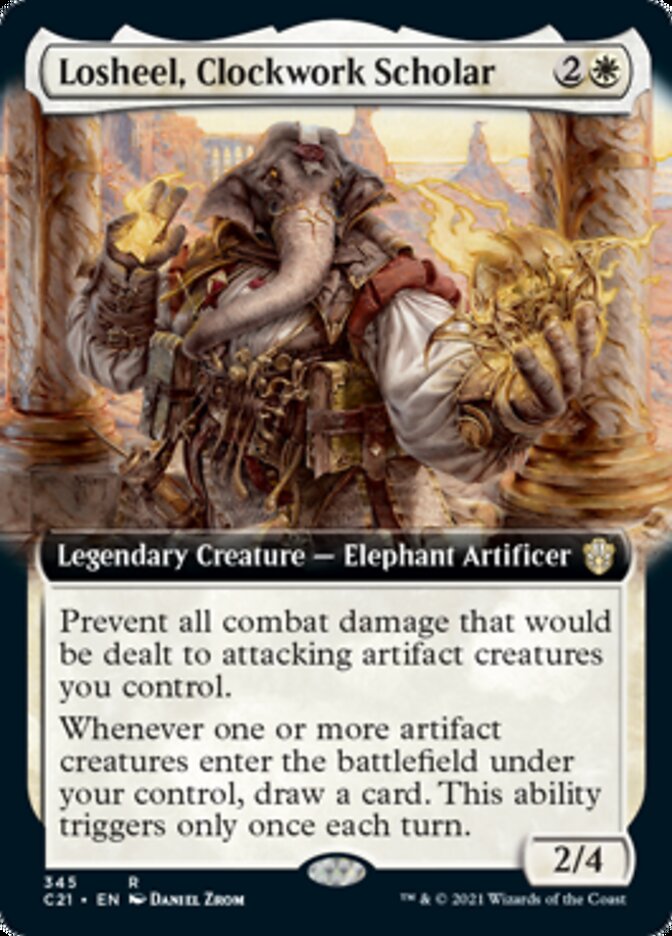 Losheel, Clockwork Scholar (Extended) [Commander 2021] (C21 345)