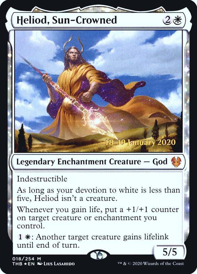 Heliod, Sun-Crowned [Theros Beyond Death Prerelease Promos] (PTHB 18S)