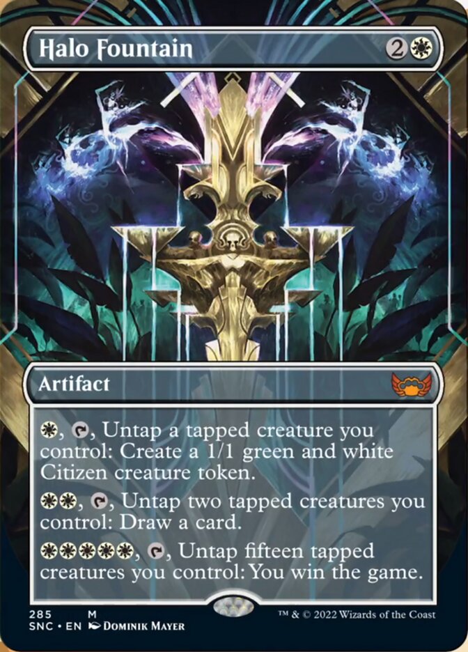 Halo Fountain (Borderless Alternate Art) [Streets of New Capenna] (SNC 285)