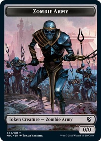 Zombie (005) // Zombie Army Double-sided Token [Innistrad: Midnight Hunt Commander] (TMIC 5)