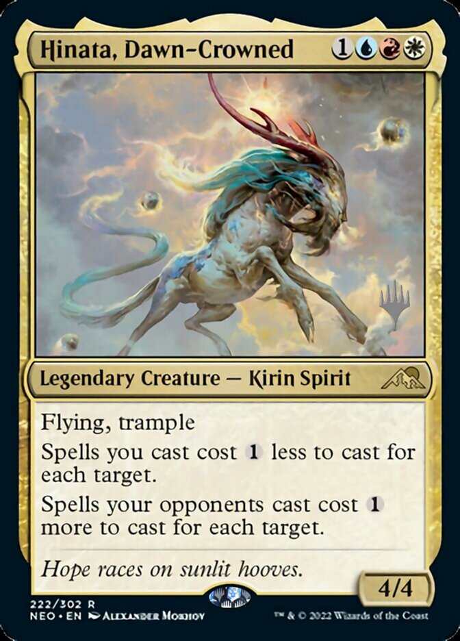 Hinata, Dawn-Crowned (Promo Pack) [Kamigawa: Neon Dynasty Promos] (PNEO 222)