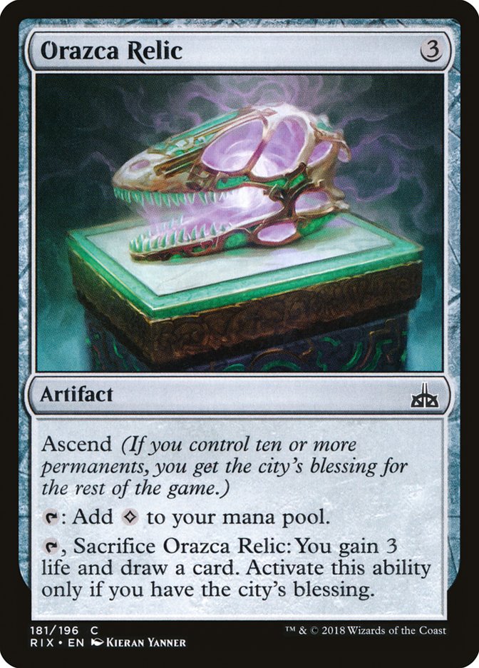 Orazca Relic [Rivals of Ixalan] (RIX 181)