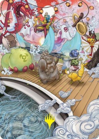 March of Otherworldly Light Art Card (Gold-Stamped Signature) [Kamigawa: Neon Dynasty Art Series] (ANEO 48)