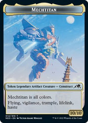 Samurai // Mechtitan Double-sided Token [Kamigawa: Neon Dynasty Tokens] (TNEO 3)