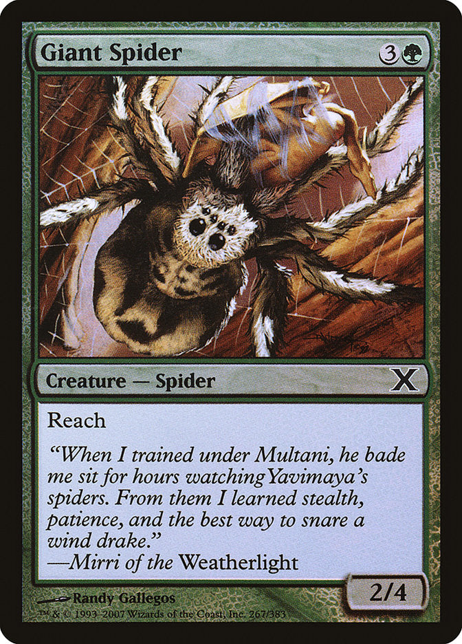 Giant Spider (Premium Foil) [Tenth Edition] (10E 267)