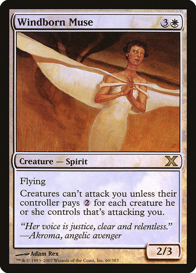 Windborn Muse (Premium Foil) [Tenth Edition] (10E 60)
