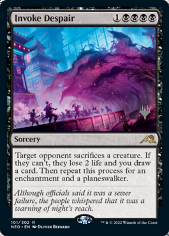 Invoke Despair (Promo Pack) [Kamigawa: Neon Dynasty Promos] (PNEO 101)