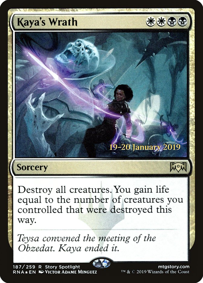 Kaya's Wrath [Ravnica Allegiance Prerelease Promos] (PRNA 187S)