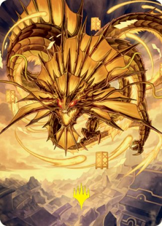 Ao, the Dawn Sky 2 Art Card (Gold-Stamped Signature) [Kamigawa: Neon Dynasty Art Series] (ANEO 46)