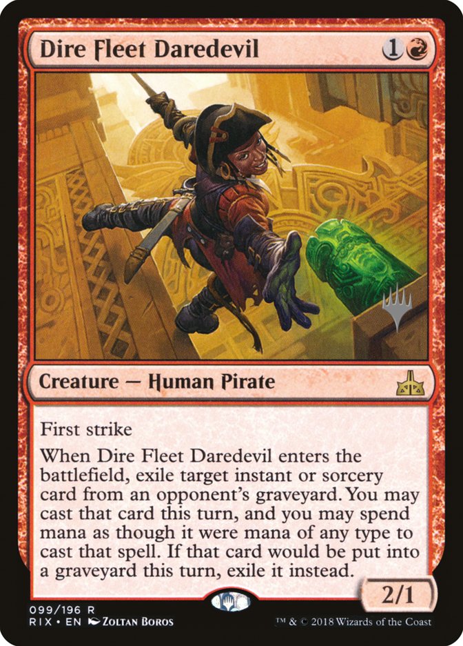 Dire Fleet Daredevil (Promo Pack) [Rivals of Ixalan Promos] (PRIX 99P)